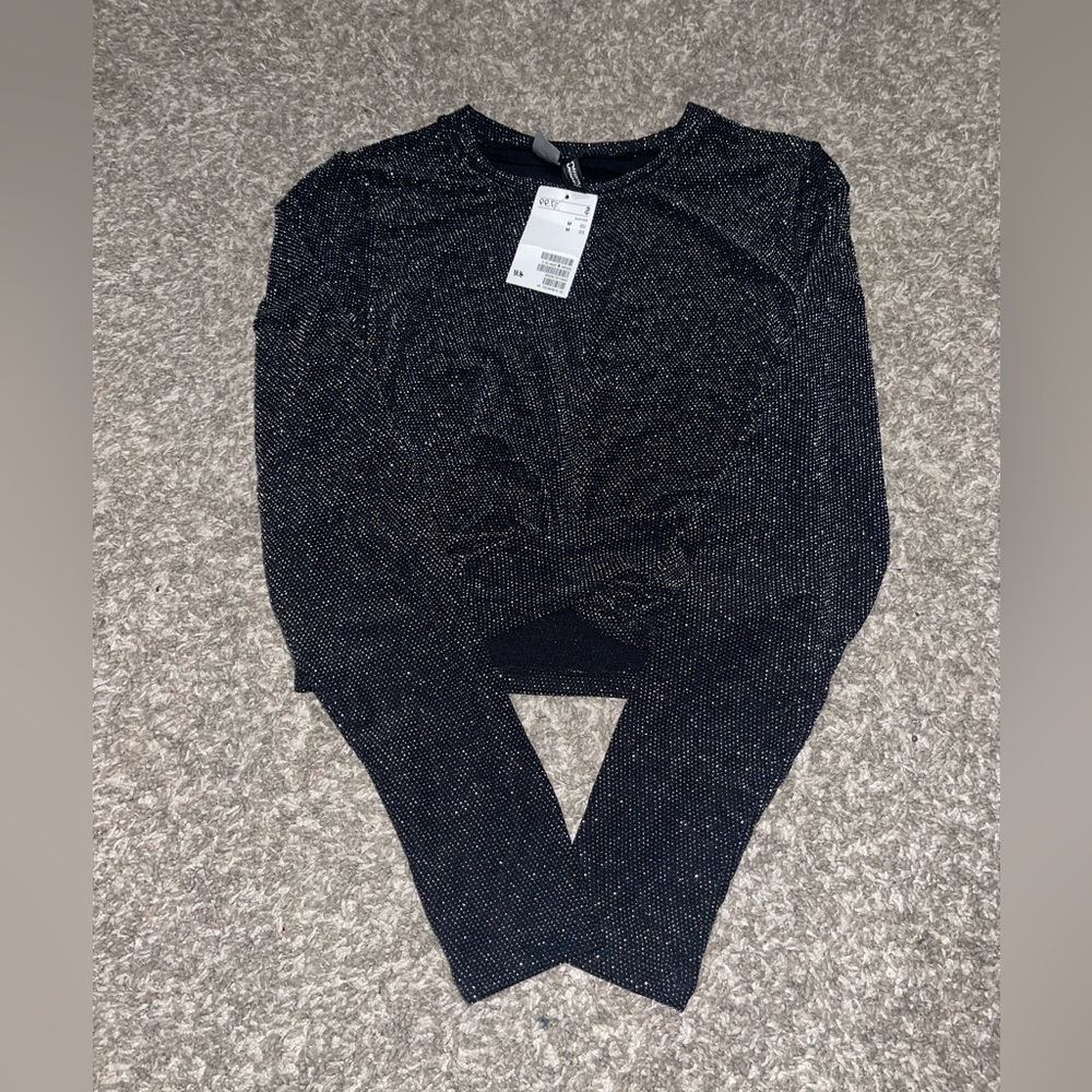 Black Sparkly crop top
